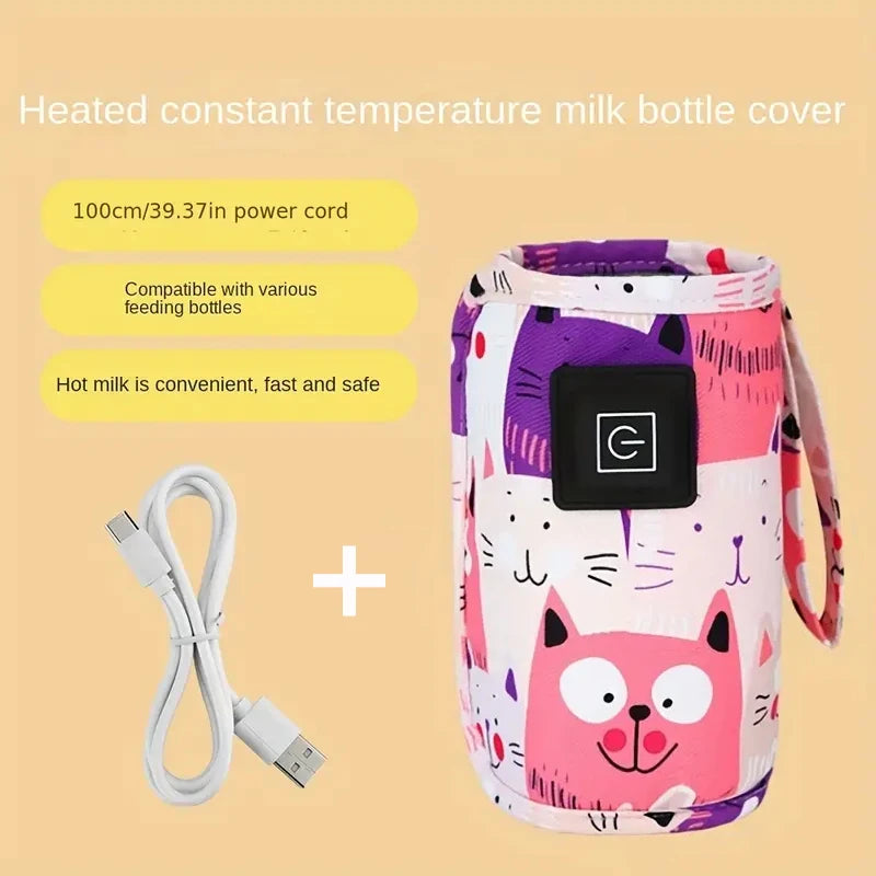 USB liquid Warmer, Travel Stroller Insulated Bag, Nursing Bottle Heater, Portable Bottle Feeding Warmer, Christmas, Hallowee