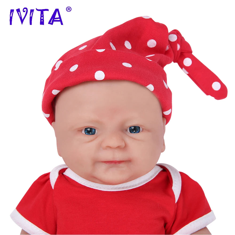 IVITA  Full Body Silicone Bebe Reborn Doll, Soft Lifelike Baby, DIY Blank Toys Realistic Girl Baby Dolls for Children