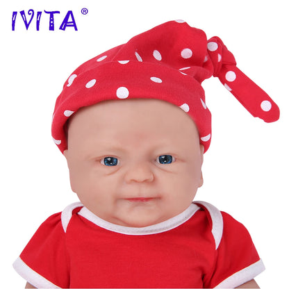 IVITA  Full Body Silicone Bebe Reborn Doll, Soft Lifelike Baby, DIY Blank Toys Realistic Girl Baby Dolls for Children
