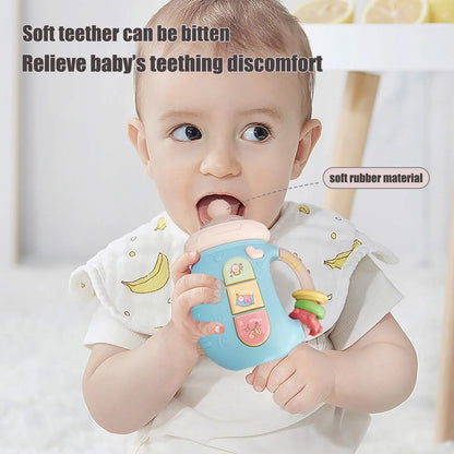 Baby 18M+Cute Bottle Illuminates Music Baby Ringing Soothing Toy Early Learning Education Toy Girl Baby Boy Birthday Gift Toy