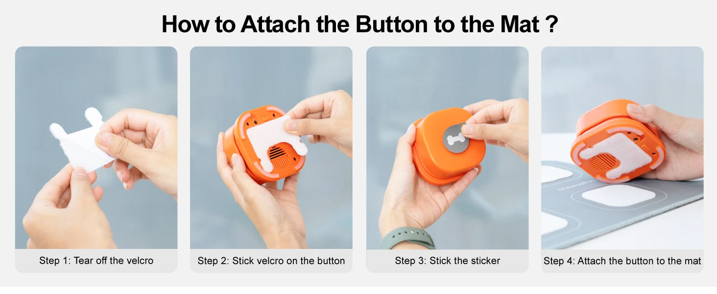 Mewoofun Dog Buttons with Rubber Mat Recordable Dog Talking Buttons Set Communication Starter Pack Dog Training Speaking Buttons