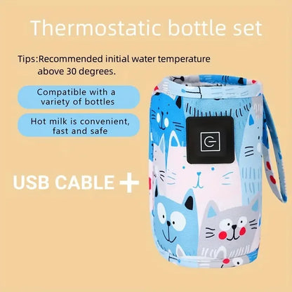 USB liquid Warmer, Travel Stroller Insulated Bag, Nursing Bottle Heater, Portable Bottle Feeding Warmer, Christmas, Hallowee