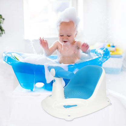Baby Bath Seat Tub Chair with Suction Cups Stable PP TPE Material Bathtub Seats for 6 to 12 Months Toddler Shower Chairs Bright