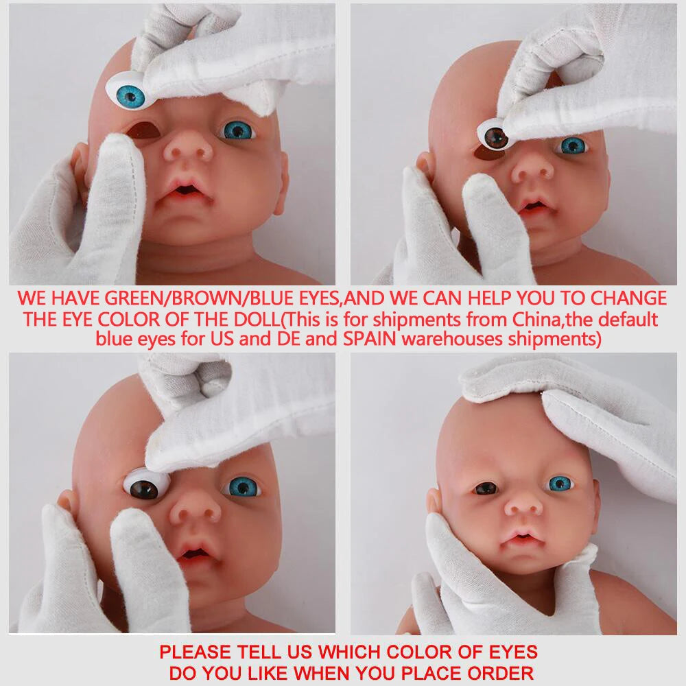 IVITA  Full Body Silicone Bebe Reborn Doll, Soft Lifelike Baby, DIY Blank Toys Realistic Girl Baby Dolls for Children