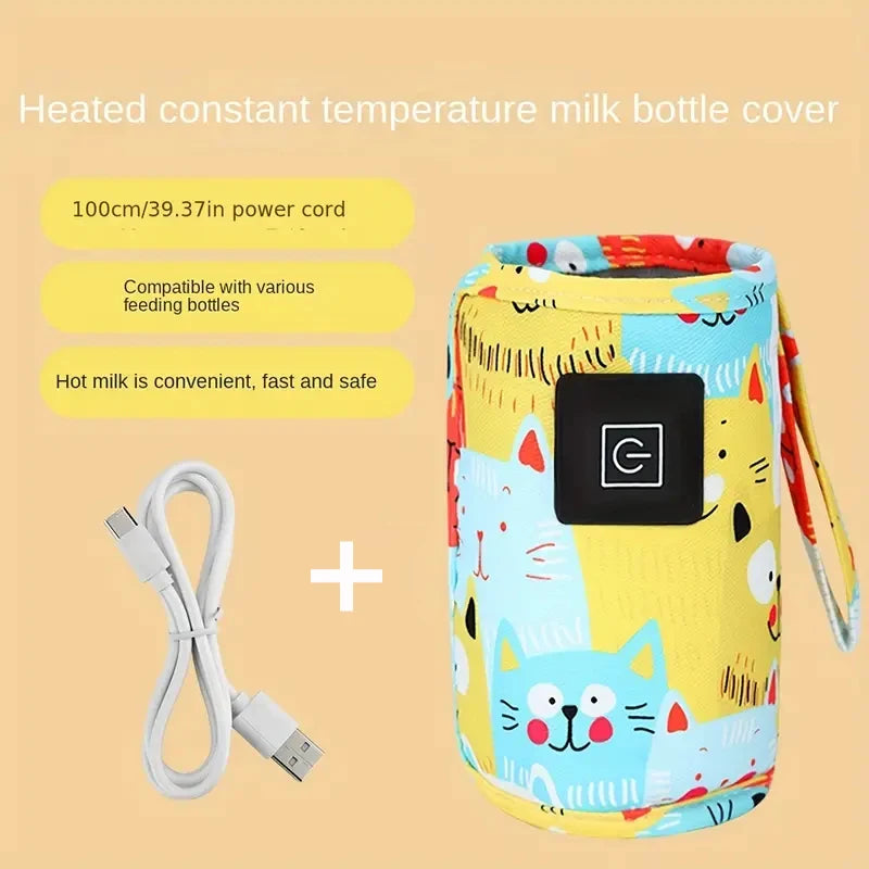 USB liquid Warmer, Travel Stroller Insulated Bag, Nursing Bottle Heater, Portable Bottle Feeding Warmer, Christmas, Hallowee