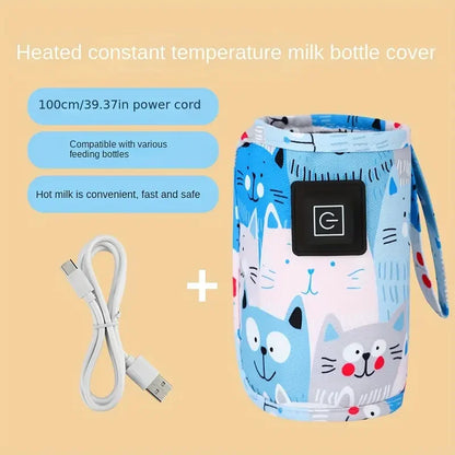 USB liquid Warmer, Travel Stroller Insulated Bag, Nursing Bottle Heater, Portable Bottle Feeding Warmer, Christmas, Hallowee