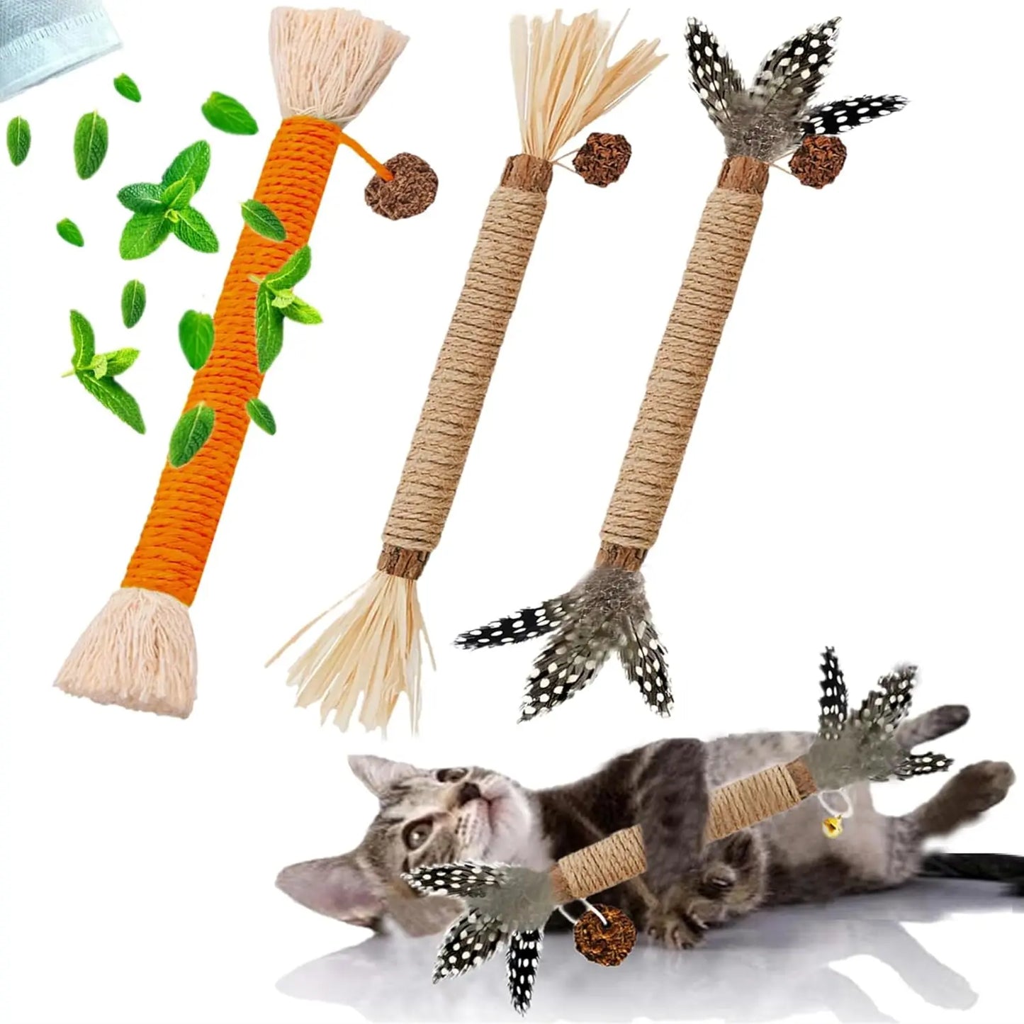 12 packs of Silver Vine Chewing Stick Cat Toys, 12 packs of Cat Therapy Catnip Toys